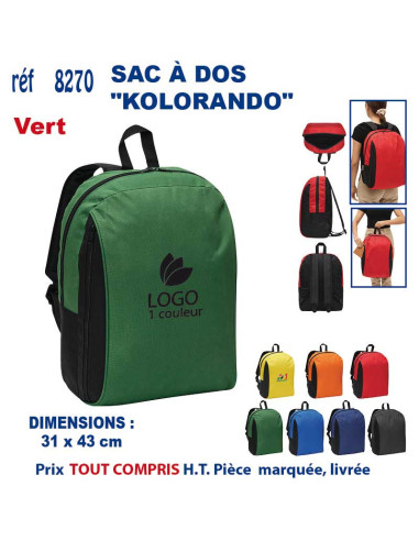 SAC A DOS "KOLORANDO" REF 8270 8270 SAC A DOS  11,78 €