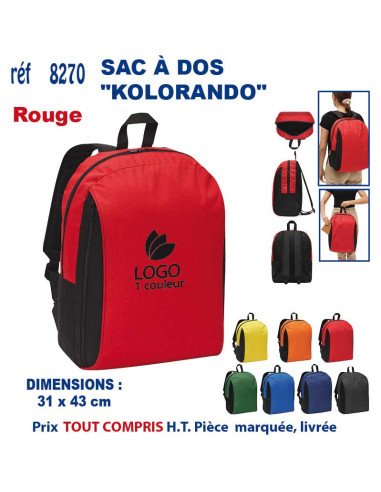 SAC A DOS "KOLORANDO" REF 8270 8270 SAC A DOS  11,78 €