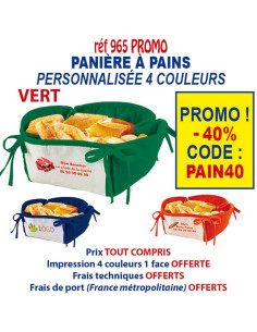 PANIERE A PAIN COTON REF 965 PROMO 965 PROMO TEXTILE PUBLICITAIRE POUR LA CUISINE  2,20 €