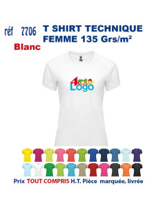 T-SHIRT SPORT RESPIRANT BLANC HOMME OU FEMME REF 7705 7705 blanc T SHIRTS SPORT RESPIRANTS 135 GRS  5,40 € 2