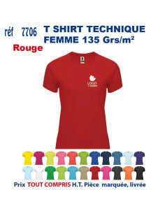 T-SHIRT SPORT RESPIRANT ROUGE HOMME OU FEMME REF 7705 7705 ROUGE T SHIRTS SPORT RESPIRANTS 135 GRS  5,40 € 2