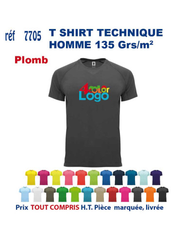 T-SHIRT SPORT RESPIRANT GRIS FONCE HOMME OU FEMME REF 7705 7705 GRIS FONCE T SHIRTS SPORT RESPIRANTS 135 GRS  5,40 €