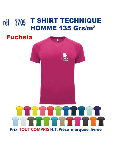 T-SHIRT SPORT RESPIRANT FUCHSIA HOMME OU FEMME REF 7705 7705 fuchsia T SHIRTS SPORT RESPIRANTS 135 GRS  5,40 €