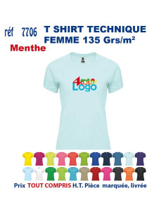 T-SHIRT SPORT RESPIRANT MENTHE HOMME OU FEMME REF 7705 7705 menthe T SHIRTS SPORT RESPIRANTS 135 GRS  5,40 € 2