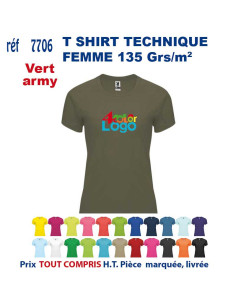 T-SHIRT SPORT RESPIRANT VERT ARMY HOMME OU FEMME REF 7705 7705 vert army T SHIRTS SPORT RESPIRANTS 135 GRS  5,40 € 2