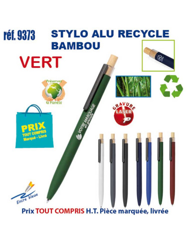 STYLO ALU RECYCLE BAMBOU REF 9373 9373 STYLOS PUBLICITAIRES PERSONNALISES  1,86 €