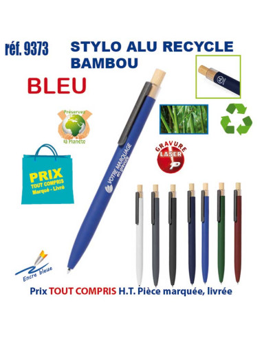 STYLO ALU RECYCLE BAMBOU REF 9373 9373 STYLOS PUBLICITAIRES PERSONNALISES  1,86 €