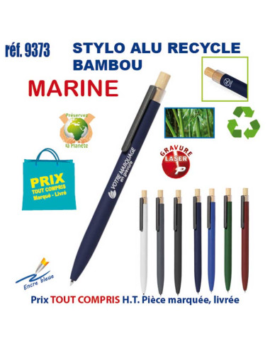 STYLO ALU RECYCLE BAMBOU REF 9373 9373 STYLOS PUBLICITAIRES PERSONNALISES  1,86 €