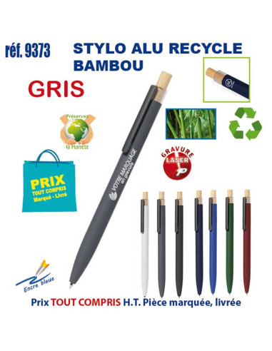 STYLO ALU RECYCLE BAMBOU REF 9373 9373 STYLOS PUBLICITAIRES PERSONNALISES  1,86 €