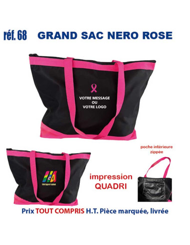 GRAND SAC NERO ROSE ANSES LONGUES REF 68 68 BONS PLANS 4,90 €