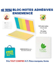 BLOC NOTES COUVERTURE ENSEMENCEE REF 20264 20264 bloc notes - bloc mémos  2,18 €