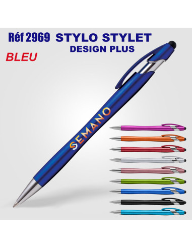 Stylo stylet design plus Réf. 2969 2969 STYLOS PUBLICITAIRES PERSONNALISES  1,09 €