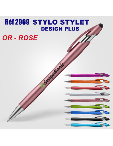 Stylo stylet design plus Réf. 2969 2969 STYLOS PUBLICITAIRES PERSONNALISES  1,09 €