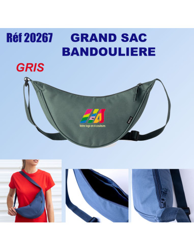 Grand sac bandoulière RPET réf. 20267 20267 NOUVEAUTES  4,90 €
