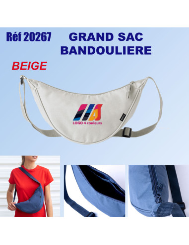 Grand sac bandoulière RPET réf. 20267 20267 NOUVEAUTES  4,90 €