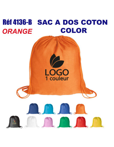 SACS A DOS COTON COLOR REF 4136-B 4136-B SAC A DOS  3,00 €