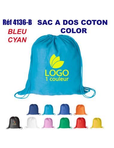 SACS A DOS COTON COLOR REF 4136-B 4136-B SAC A DOS  3,00 €