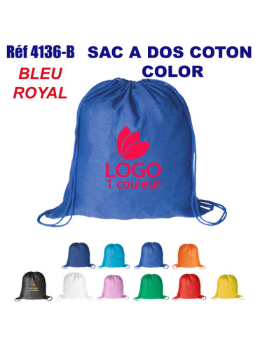 SACS A DOS COTON COLOR REF 4136-B 4136-B SAC A DOS  3,00 €