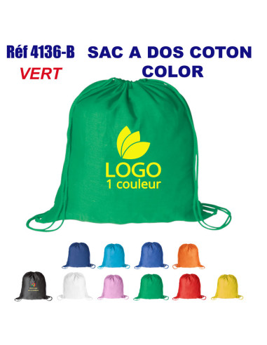 SACS A DOS COTON COLOR REF 4136-B 4136-B SAC A DOS  3,00 €