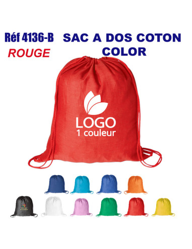 SACS A DOS COTON COLOR REF 4136-B 4136-B SAC A DOS  3,00 €