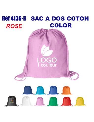 SACS A DOS COTON COLOR REF 4136-B 4136-B SAC A DOS  3,00 €