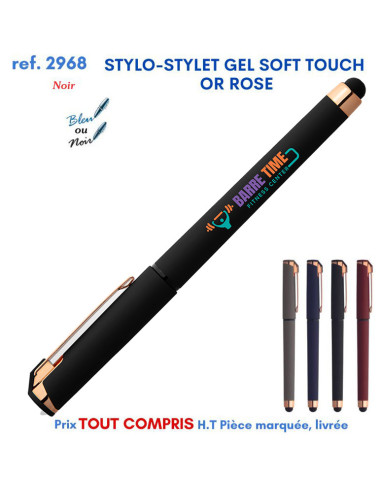 STYLO STYLET GEL SOFT TOUCH OR ROSE REF 2968 2968 Stylos en Metal  1,66 €