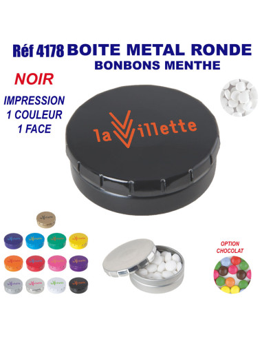 BOITE METAL BONBONS MENTHE REF 4178 4178 JEUX - ENFANTS : OBJETS PUBLICITAIRES  3,71 €