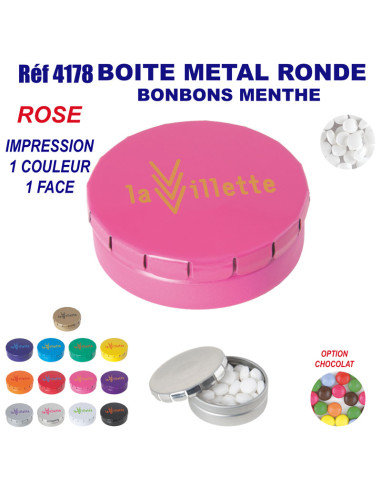 BOITE METAL BONBONS MENTHE REF 4178 4178 JEUX - ENFANTS : OBJETS PUBLICITAIRES  3,71 €