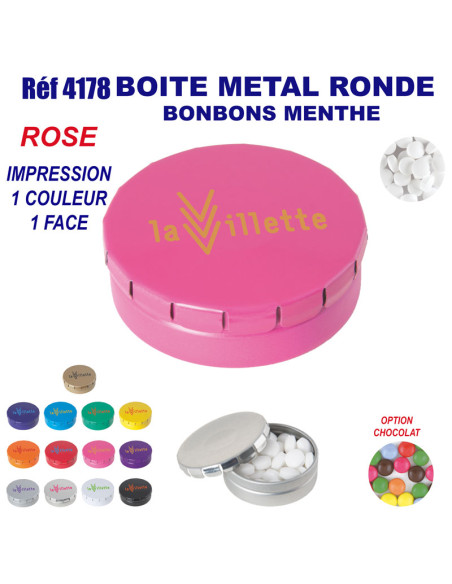 BOITE METAL BONBONS MENTHE REF 4178 4178 JEUX - ENFANTS : OBJETS PUBLICITAIRES  3,71 €