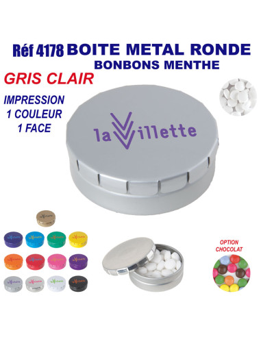 BOITE METAL BONBONS MENTHE REF 4178 4178 JEUX - ENFANTS : OBJETS PUBLICITAIRES  3,71 €