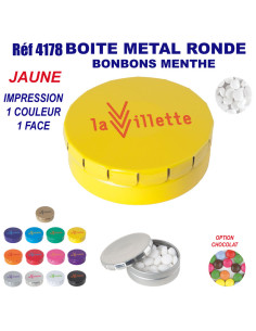 BOITE METAL BONBONS MENTHE REF 4178 4178 JEUX - ENFANTS : OBJETS PUBLICITAIRES  3,71 € 2
