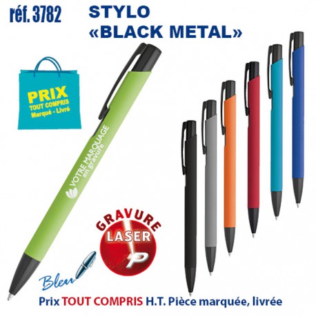 STYLO BLACK METAL REF 3782 3782 Stylos en Metal  2,09 €