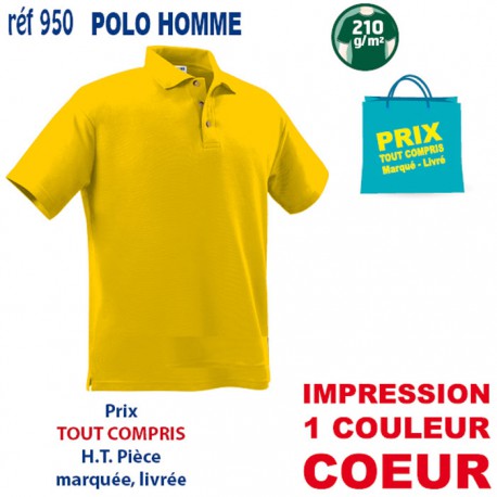 POLO HOMME 210 GRS 950 POLOS PUBLICITAIRES PERSONNALISES  7,43 €