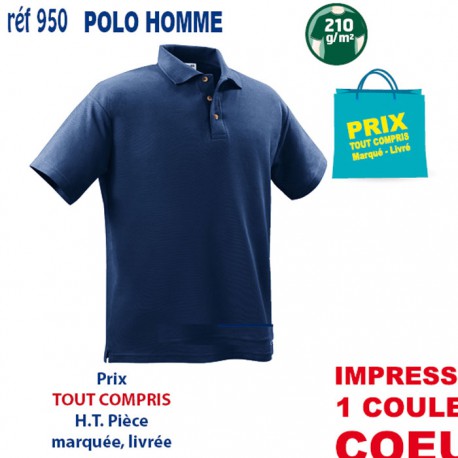 POLO HOMME 210 GRS 950 POLOS PUBLICITAIRES PERSONNALISES  7,43 €