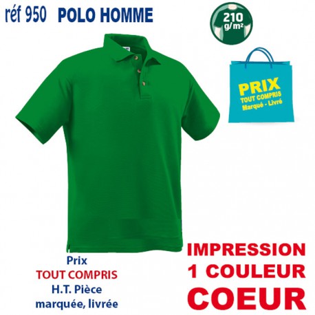 POLO HOMME 210 GRS 950 POLOS PUBLICITAIRES PERSONNALISES  7,43 €