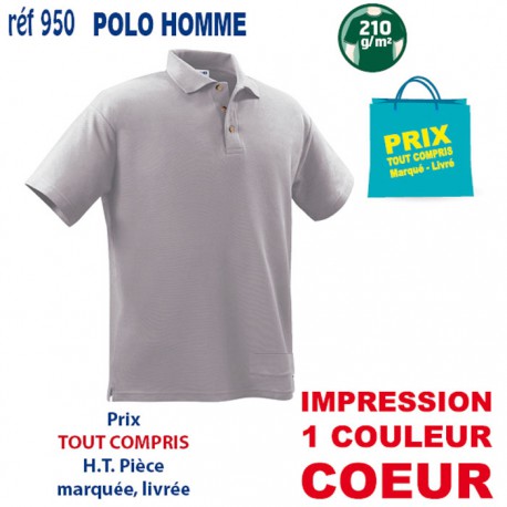 POLO HOMME 210 GRS 950 POLOS PUBLICITAIRES PERSONNALISES  7,43 €