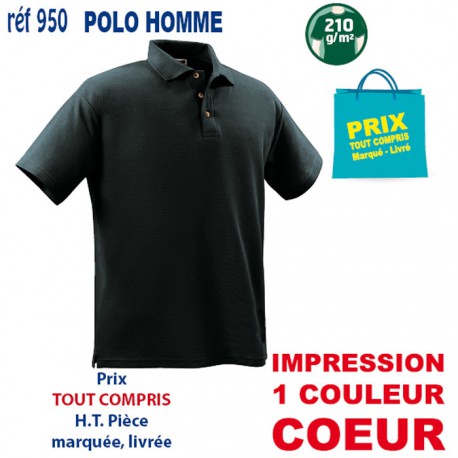 POLO HOMME 210 GRS 950 POLOS PUBLICITAIRES PERSONNALISES  7,43 €