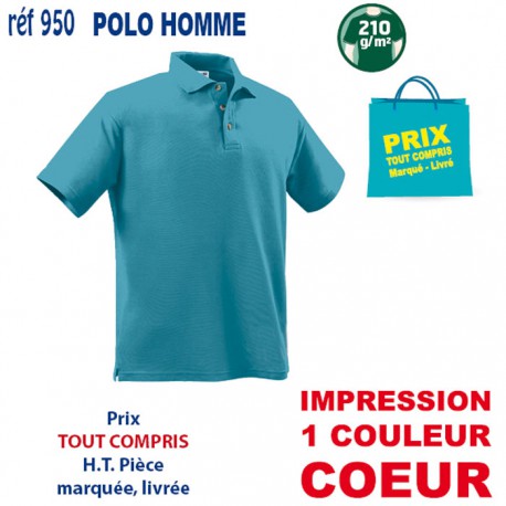 POLO HOMME 210 GRS 950 POLOS PUBLICITAIRES PERSONNALISES  7,43 €