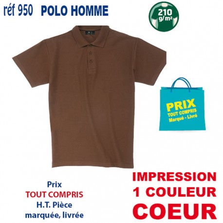 POLO HOMME 210 GRS 950 POLOS PUBLICITAIRES PERSONNALISES  7,43 €