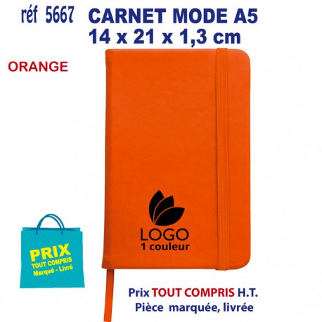 CARNET MODE A5 PAGES LIGNEES REF 5667 5667 Carnet personnalisé  3,52 €