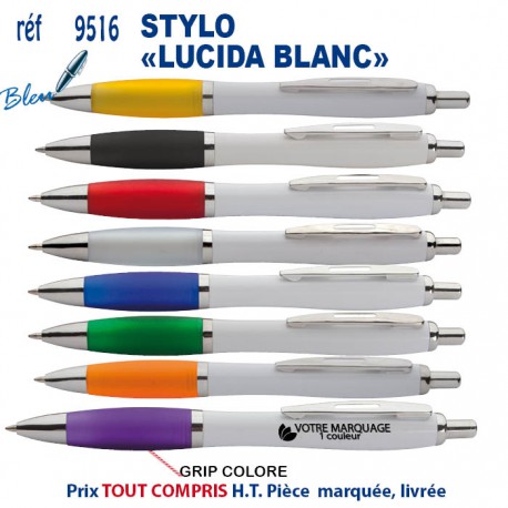 STYLO LUCIDA BLANC REF 9516 9516 Stylos plastiques  0,70 €