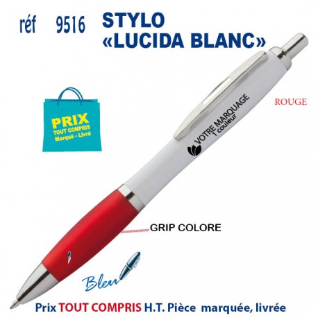 STYLO LUCIDA BLANC REF 9516 9516 Stylos plastiques  0,70 €