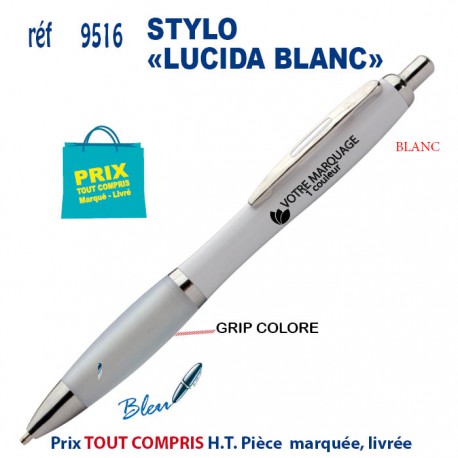 STYLO LUCIDA BLANC REF 9516 9516 Stylos plastiques  0,70 €