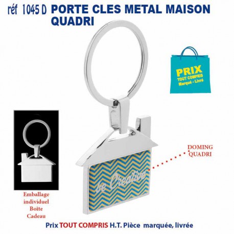 PORTE CLES METAL MAISON REF 1045 D 1045 D PORTE CLES EN METAL  2,59 €