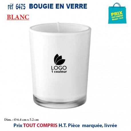 BOUGIE EN VERRE REF 6475 6475 POUR LA MAISON OBJETS PUBLICITAIRES  5,10 €