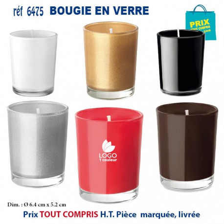 BOUGIE EN VERRE REF 6475 6475 POUR LA MAISON OBJETS PUBLICITAIRES  5,10 € BOUGIE EN VERRE REF 6475 6475 POUR LA MAISON OBJETS PUBLICITAIRES  5,10 €