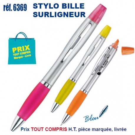 STYLO BILLE SURLIGNEUR REF 6369 6369 Surligneur  1,10 €