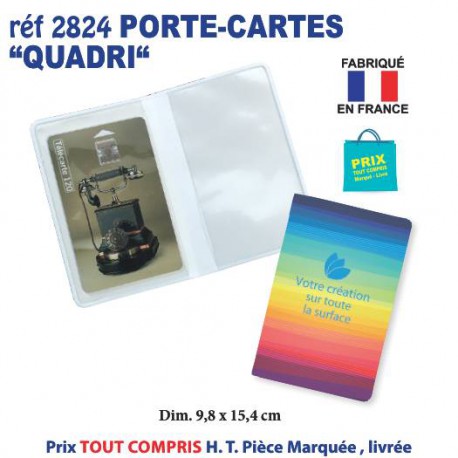 PORTE CARTES QUADRI REF 2824 2824 ETUIS PORTE CARTES DE CREDIT PUBLICITAIRES  0,65 €