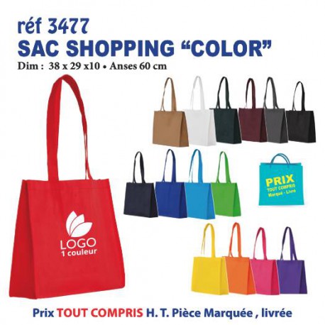 SAC SHOPPING COLOR REF 3477 3477 SACS SHOPPING - TOTEBAG  2,65 €