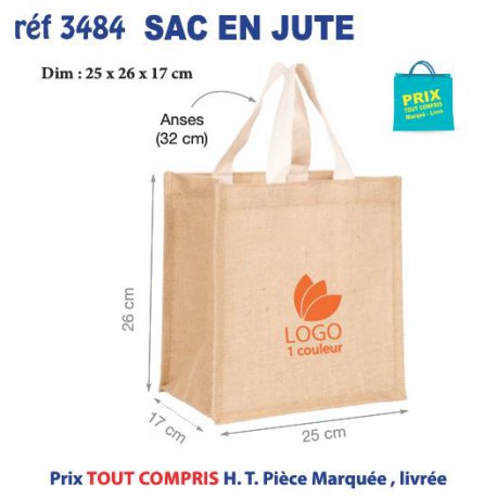 SACS EN JUTE REF 3484 3484 SACS SHOPPING - TOTEBAG  3,44 €
